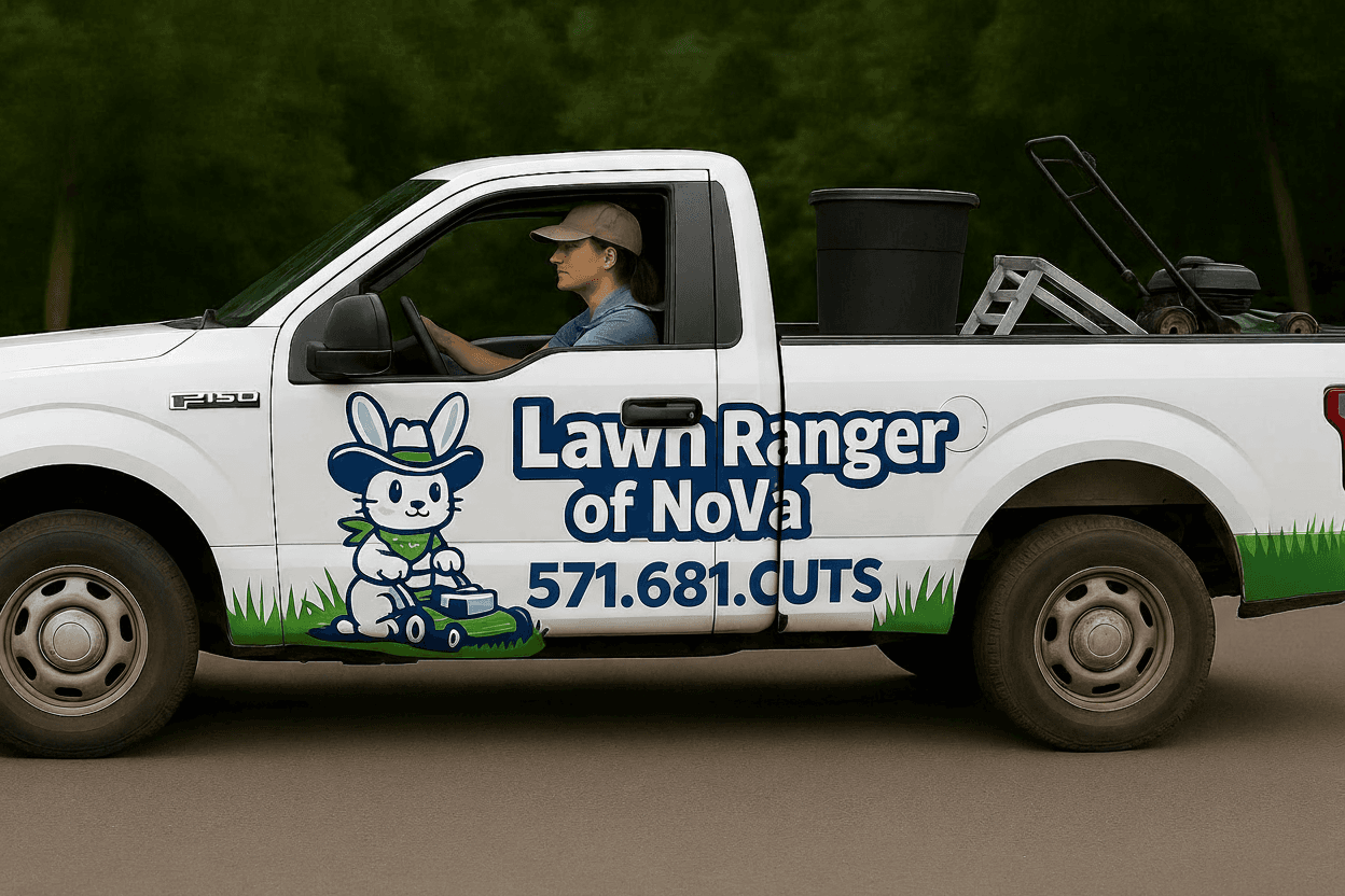 Lawn Ranger of NoVA professional lawn care truck and equipment